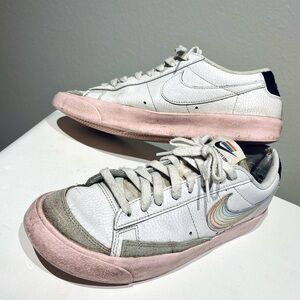 Nike Blazers Low 77 Be True 2021 Pride Edition - Pink & White - DD3034-100 - 9.5